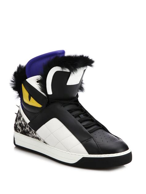 fendi monster sneakers|fendi designer high top sneakers.